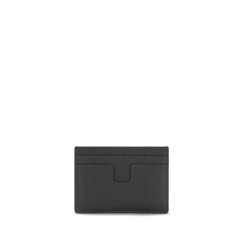 Tom Ford Schwarzes Kalbsleder Bos Taurus Portemonnaie