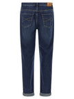 Brunello Cucinelli blaue Baumwolljeans im geraden Schnitt