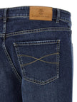 Brunello Cucinelli blaue Baumwolljeans im geraden Schnitt