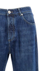 Brunello Cucinelli Relaxed Fit Jeans aus blauer Baumwolle