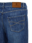 Brunello Cucinelli Relaxed Fit Jeans aus blauer Baumwolle