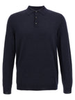 ZANONE Navyblue polo in pure virgin wool