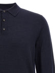 ZANONE Navyblue polo in pure virgin wool