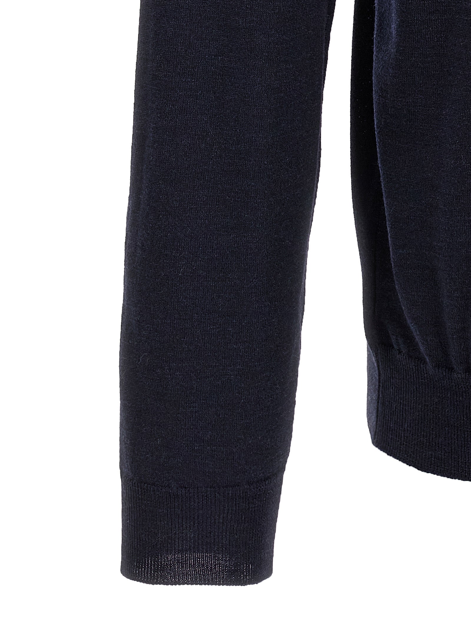 ZANONE Navyblue polo in pure virgin wool
