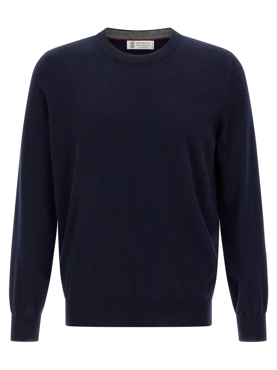 Brunello Cucinelli Blue Cashmere Cardigan