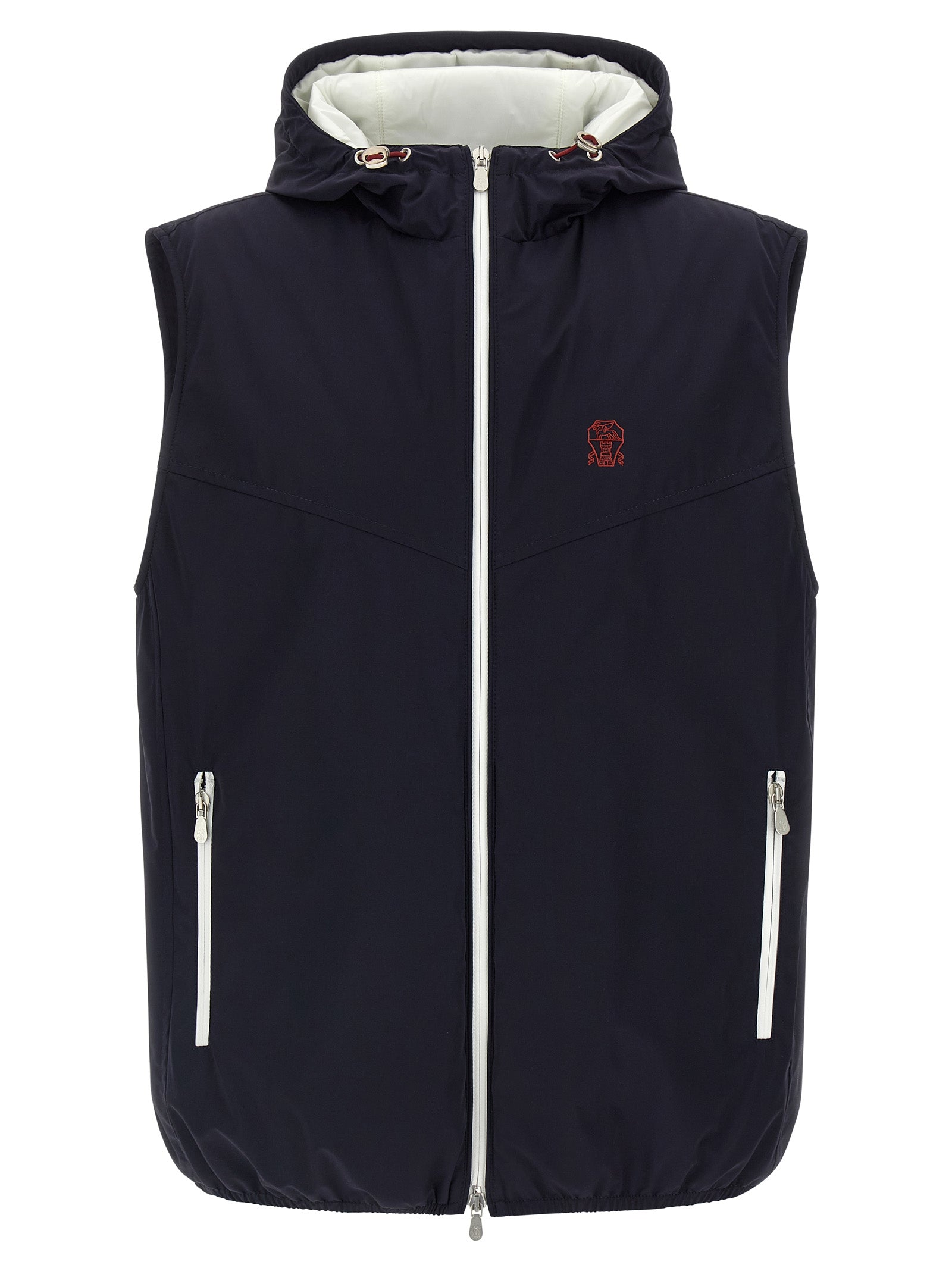 Brunello Cucinelli Blue Sleeveless Jacket in Polyamide