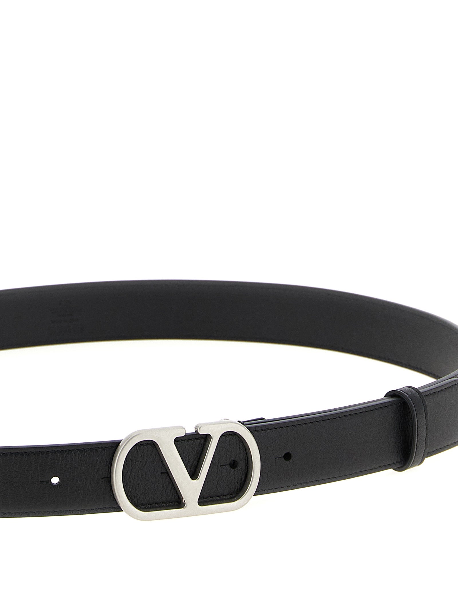 Valentino Garavani Black Calfskin Belt Regular