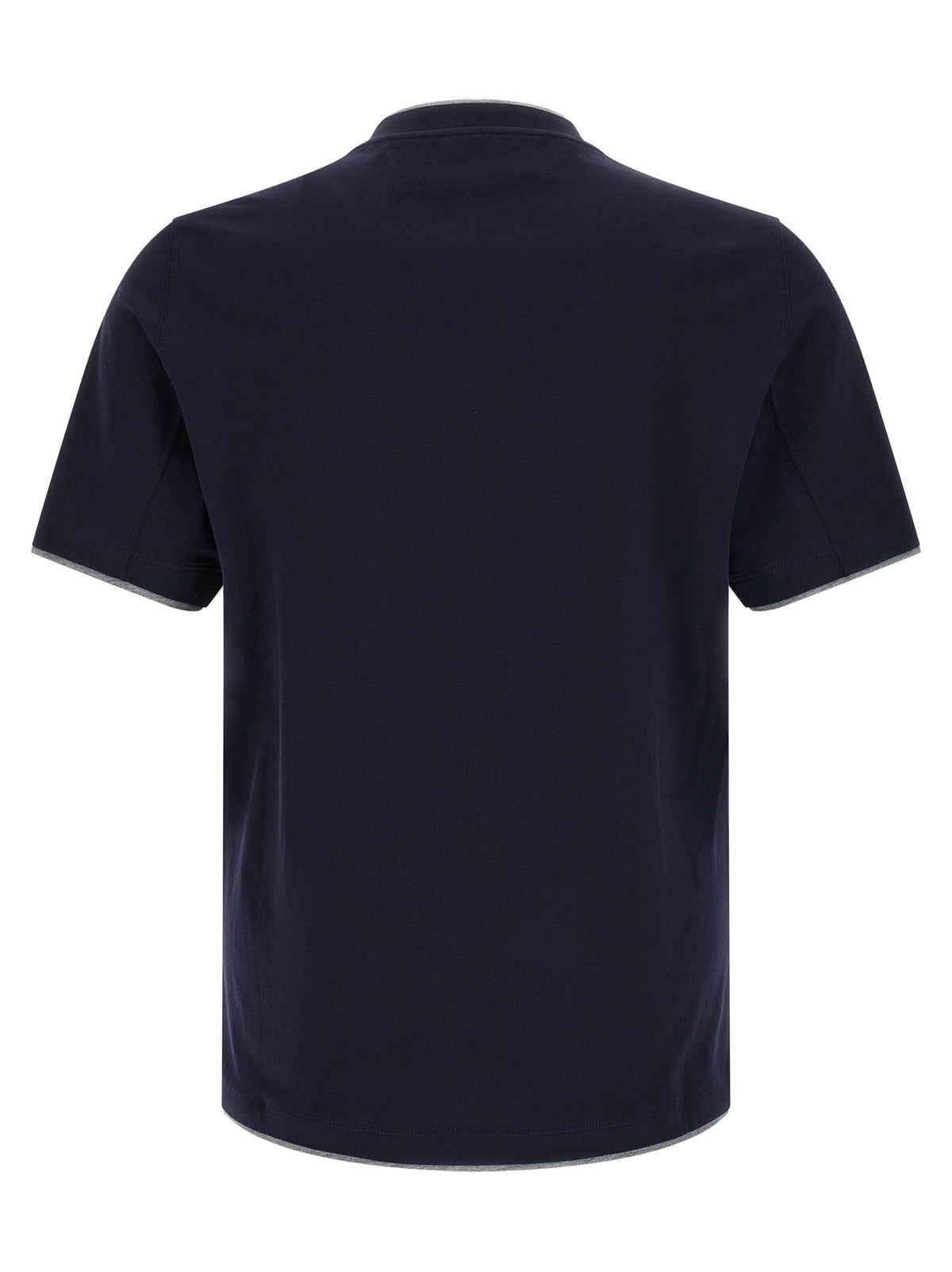 Brunello Cucinelli Blue Cotton T-Shirt