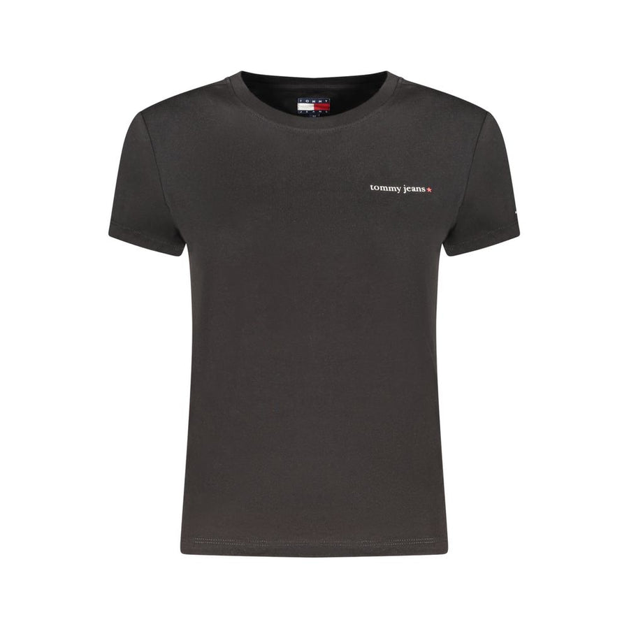 Tommy Hilfiger Schwarzes Baumwoll-T-Shirt für Damen