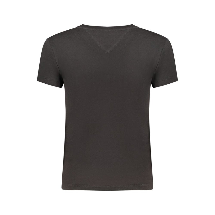 Tommy Hilfiger Schwarzes Baumwoll-T-Shirt für Damen