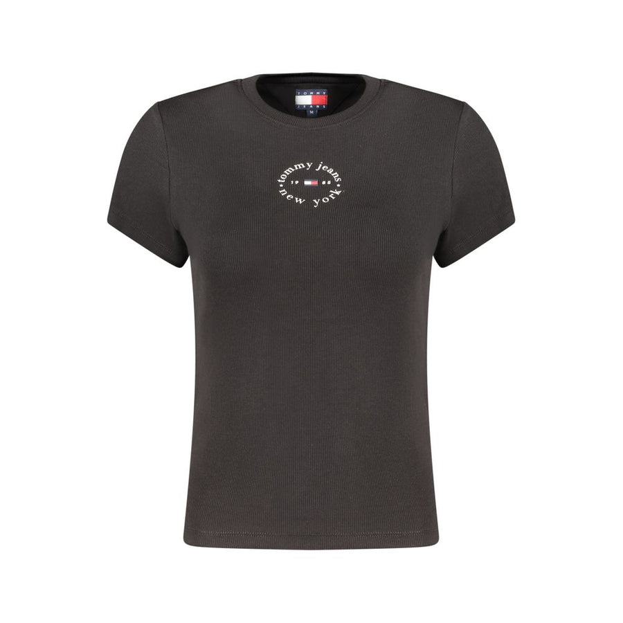 Tommy Hilfiger Schwarzes Baumwoll-T-Shirt für Damen