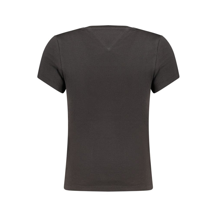 Tommy Hilfiger Schwarzes Baumwoll-T-Shirt für Damen