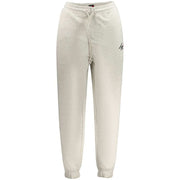 Tommy Hilfiger graue Baumwollhose mit elastischem Bund und Logo-Print