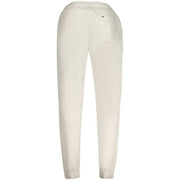 Tommy Hilfiger graue Baumwollhose mit elastischem Bund, Kordelzug und Logo-Print