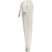 Tommy Hilfiger graue Baumwollhose mit elastischem Bund und Logo-Print