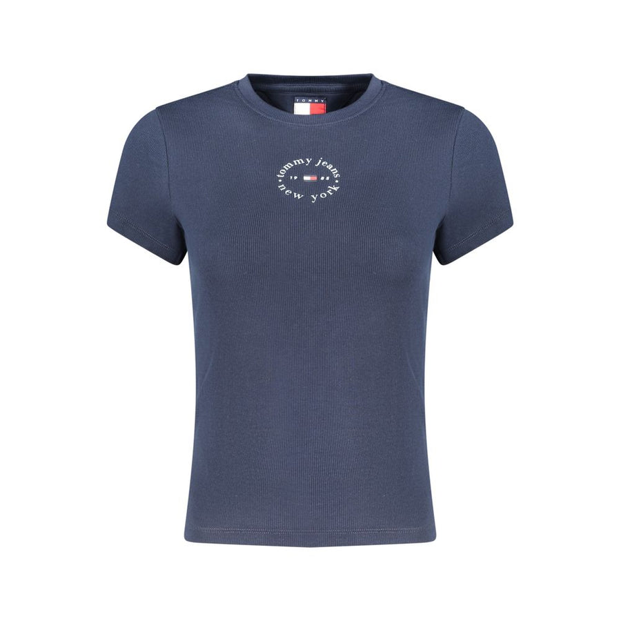 Tommy Hilfiger Blaues Baumwoll-T-Shirt für Damen