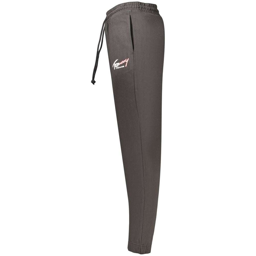 Schwarze Tommy Hilfiger Sporthose aus Baumwolle mit elastischem Bund und auffälligem Logo