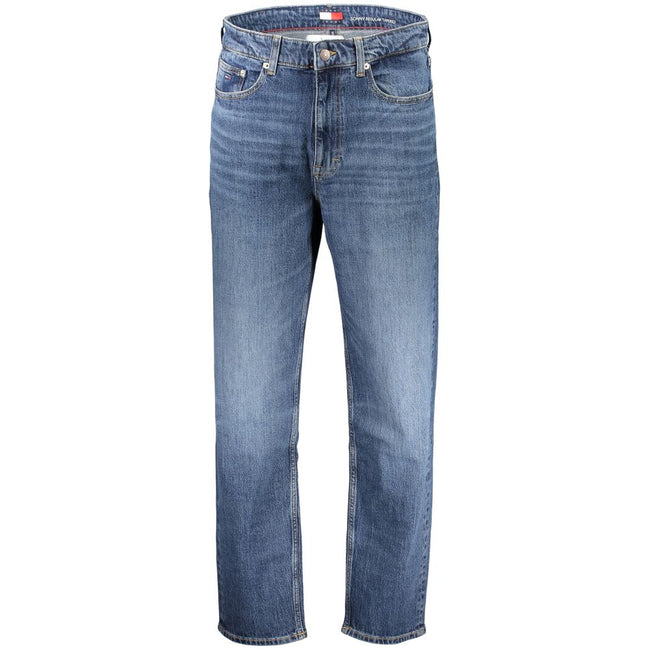 Tommy Hilfiger Blaue Herren-Jeans aus Baumwolle mit veredelter, schmal zulaufender Silhouette