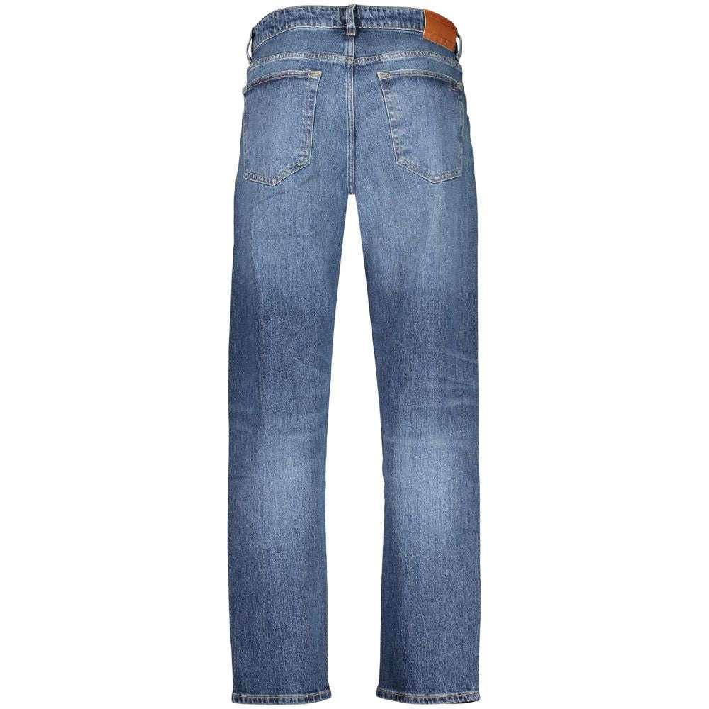 Tommy Hilfiger blaue Herren-Jeans mit schmal zulaufender Passform und Used-Look