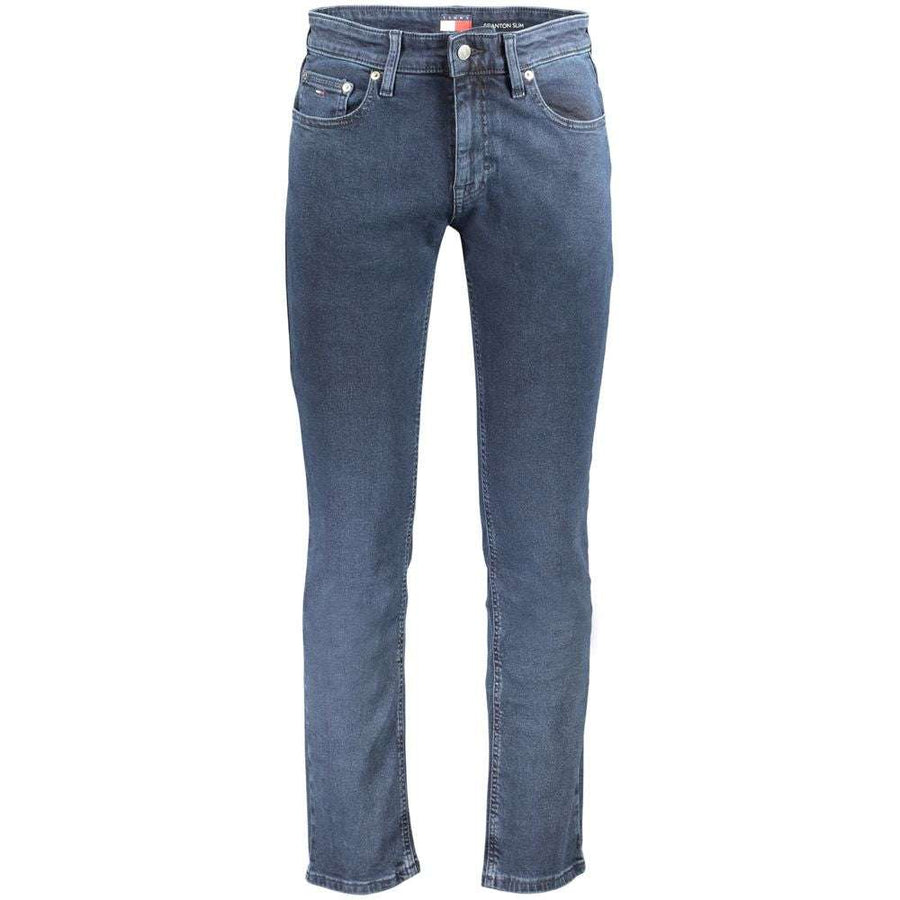 Tommy Hilfiger blaue Herren-Jeans aus Baumwolle im Slim-Fit mit Logo-Stickerei
