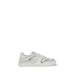 Dolce & Gabbana Weiße Low-Top-Sneaker aus Kalbsleder Bos Taurus