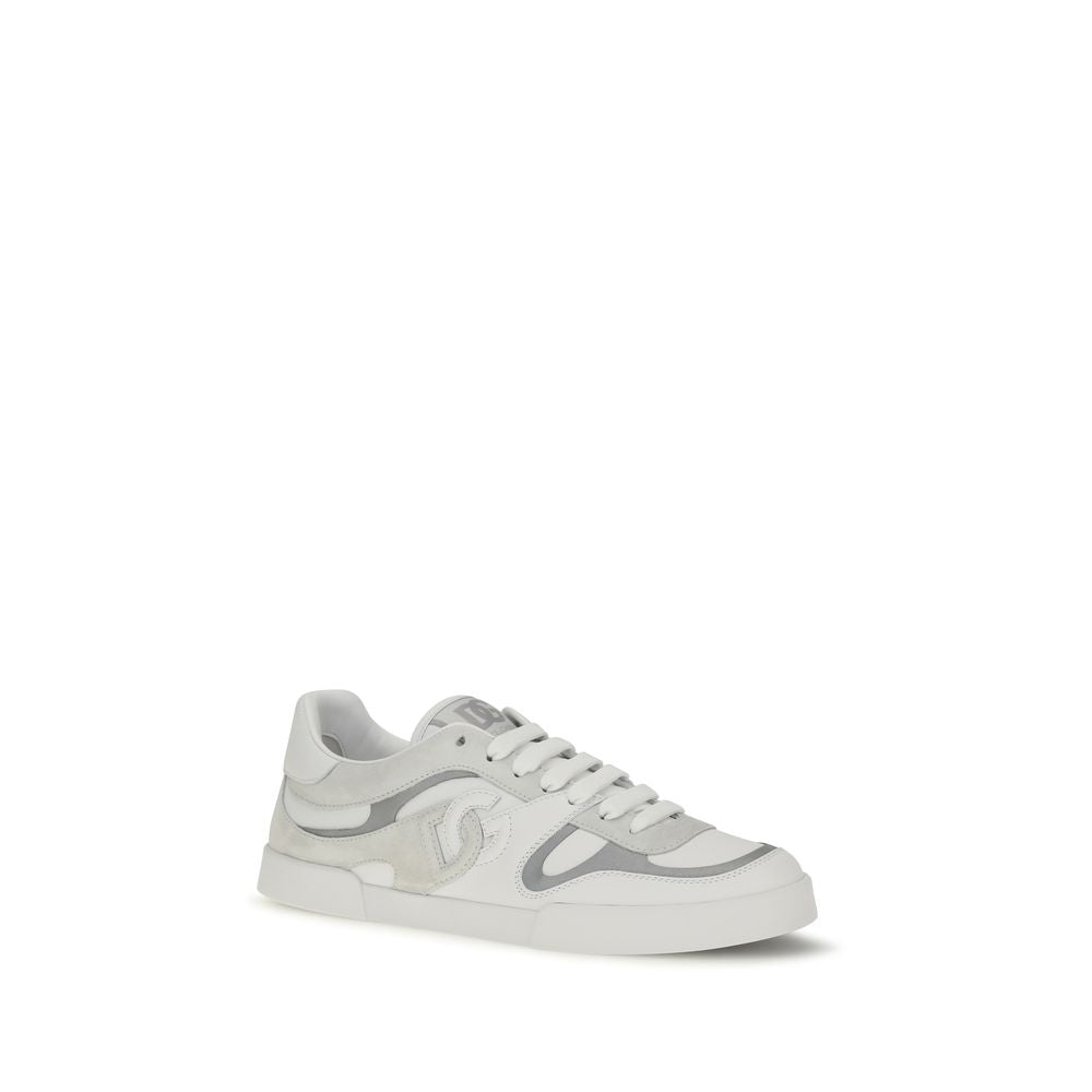 Dolce & Gabbana White Bos Taurus Calfskin Low-Top Sneakers