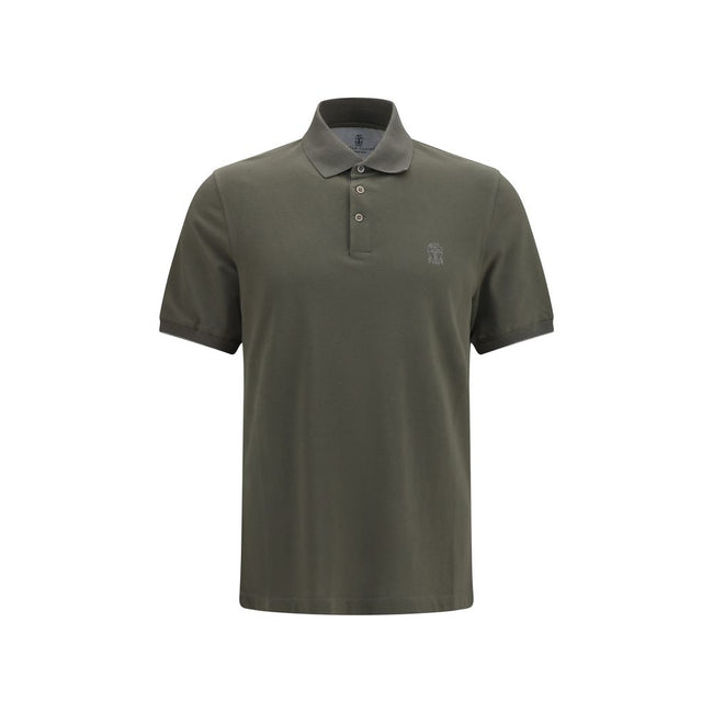 Brunello Cucinelli Bicolor-Poloshirt aus Baumwolle