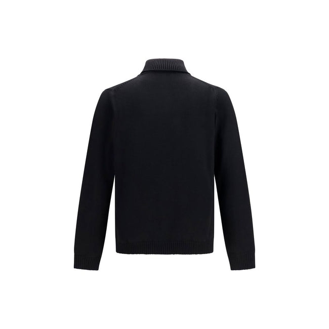 Roberto Collina Schwarzer Wollpullover Aries Turtleneck