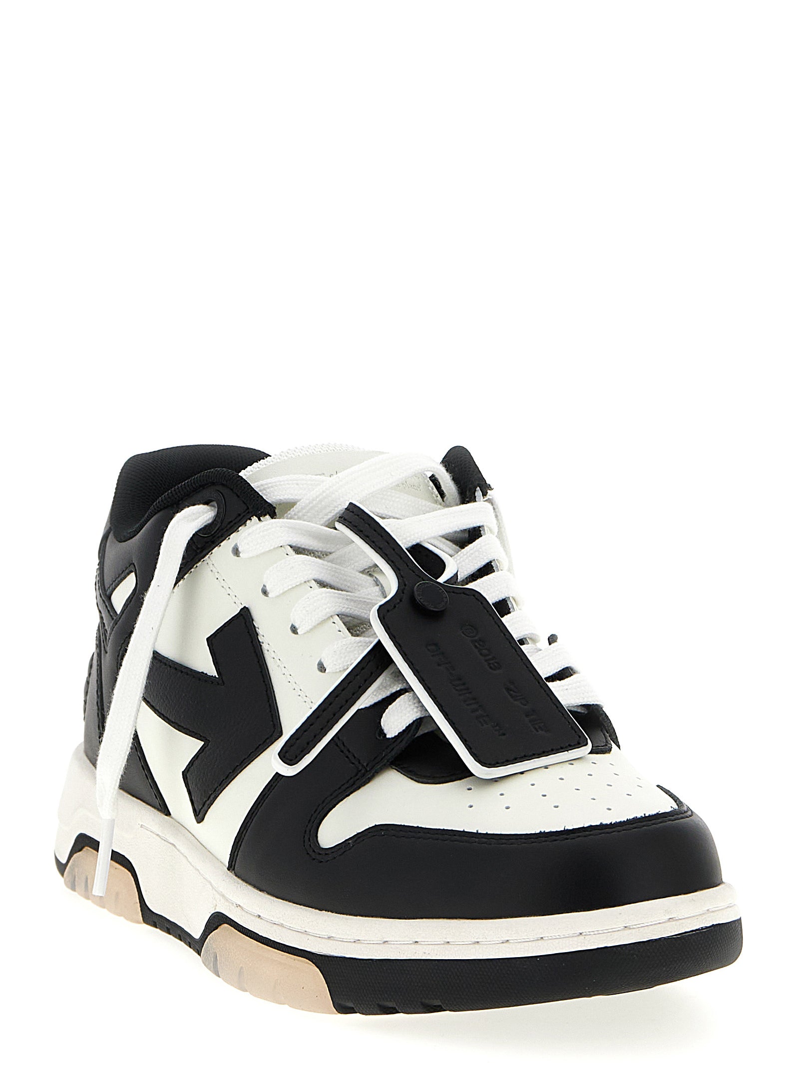 Off-White Bicolor Low-Top-Sneaker aus Kalbsleder