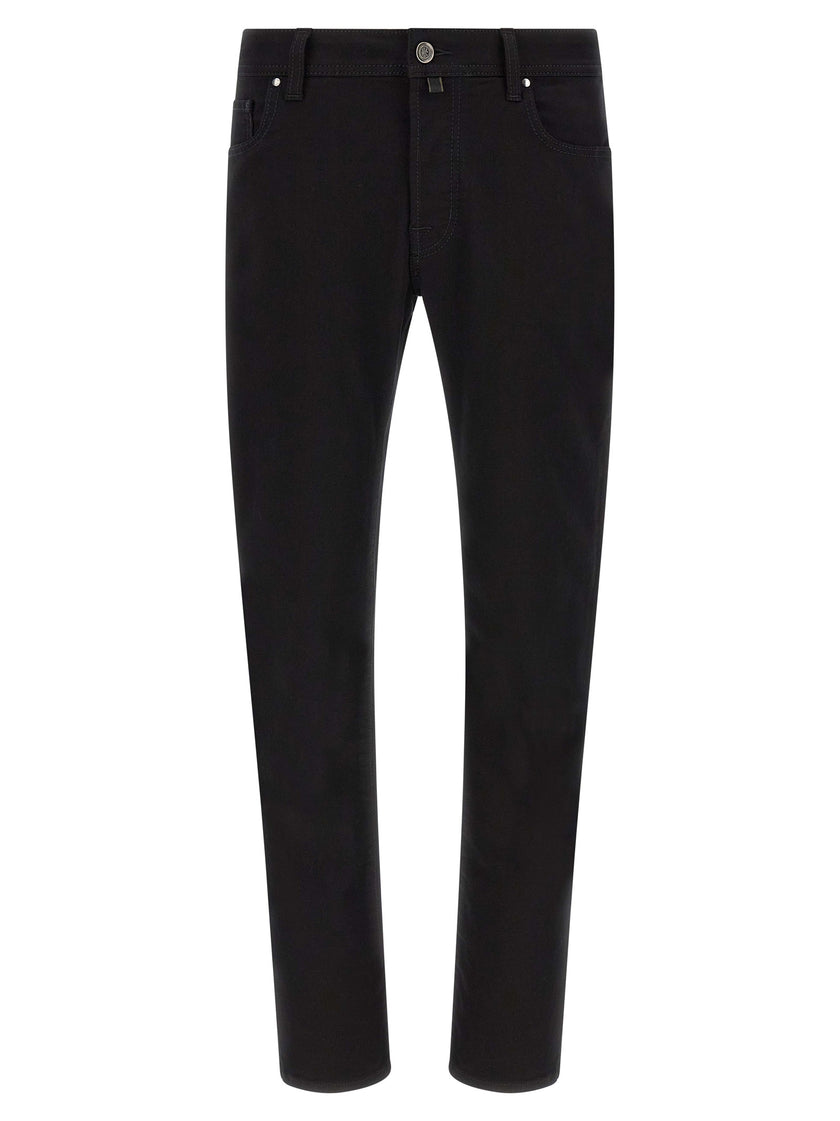 Jacob Cohen schwarze Baumwoll-Jeans mit geradem Bein