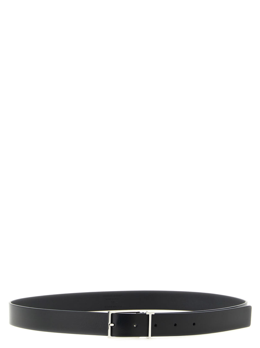Tom Ford Narrow Belt in Black Calfskin