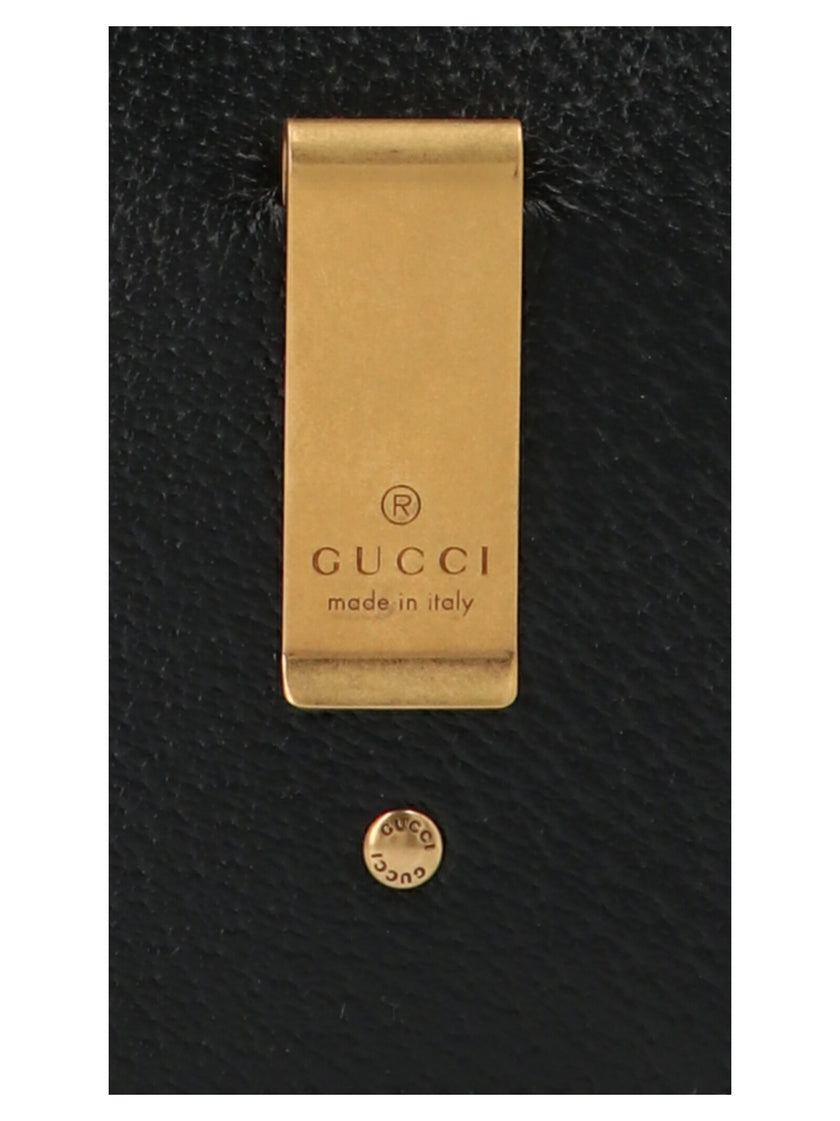 Gucci Schwarzes Kalbsleder-Kartenetui