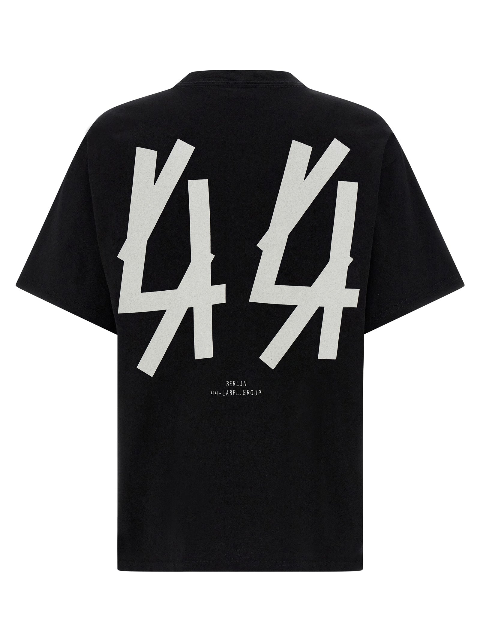 44 Label Group Schwarzes Baumwoll-T-Shirt