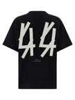 44 Label Group Schwarzes Baumwoll-T-Shirt