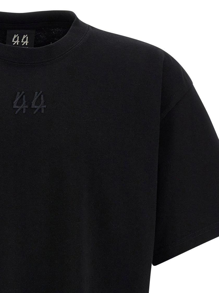 44 Label Group Schwarzes Baumwoll-T-Shirt