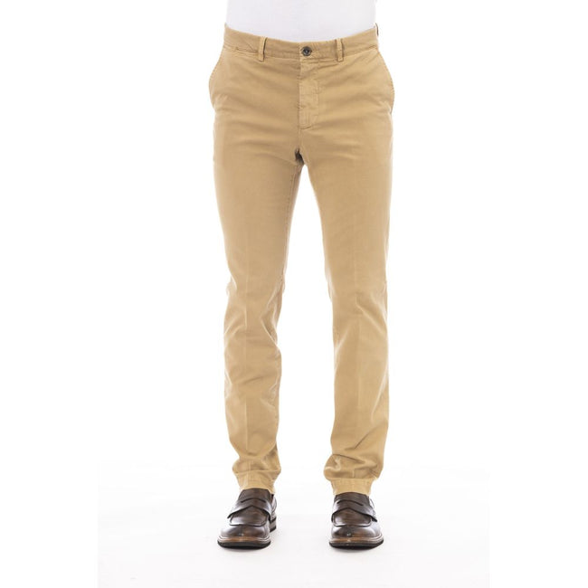Peserico Beigefarbene Baumwollhose für Herren