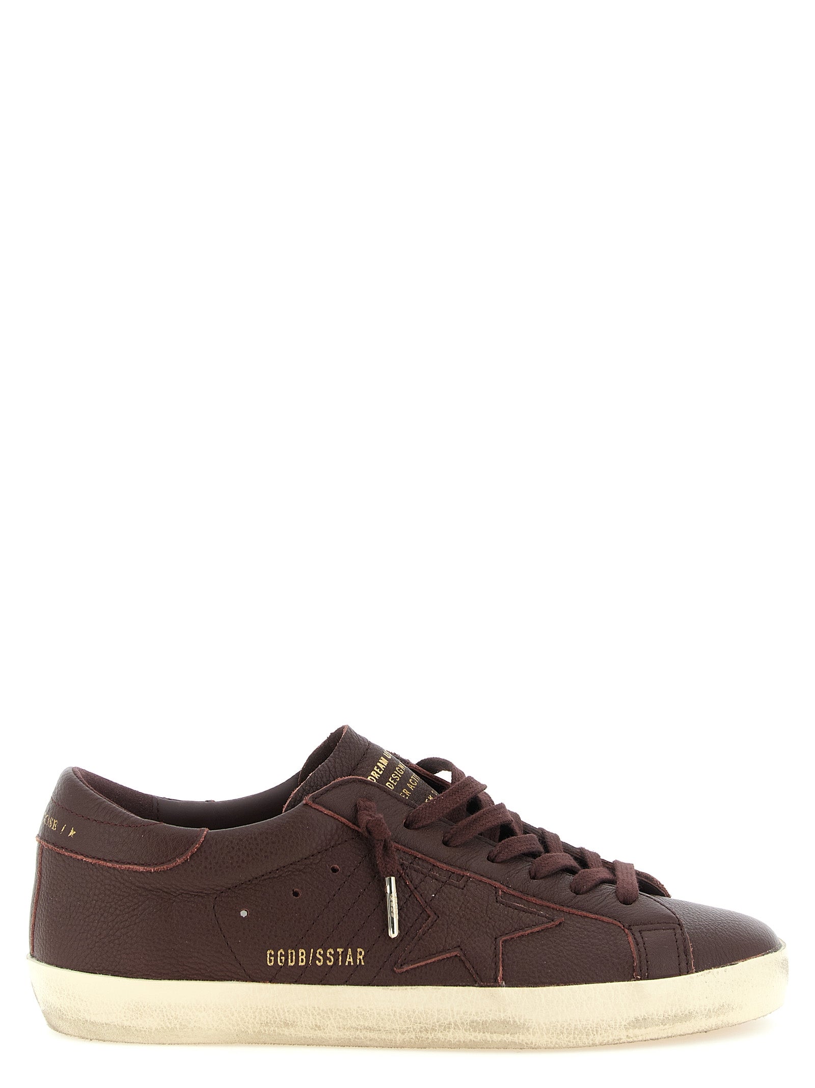 Golden Goose Sneakers aus bordeauxfarbenem Rindsleder, Low-Top