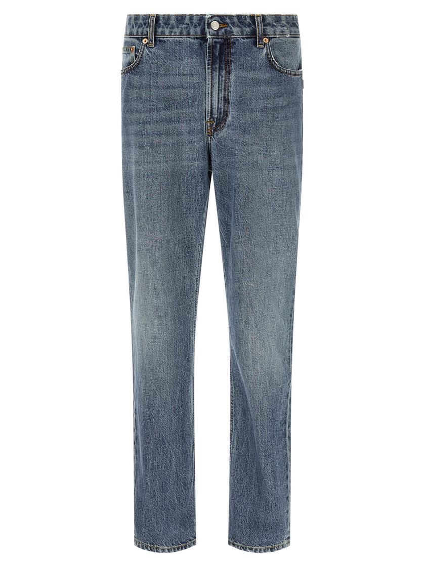 Department 5 Relaxed Fit Jeans aus blauer Baumwolle