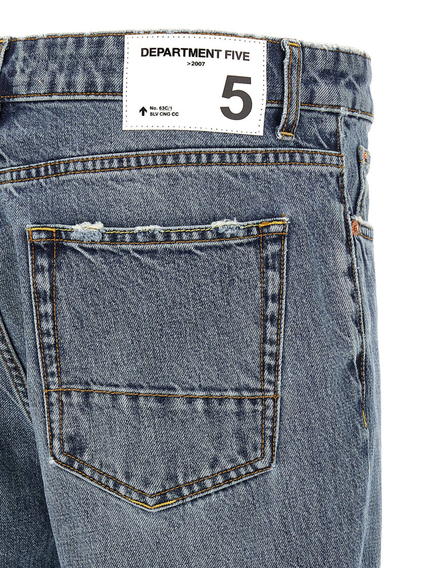 Department 5 Relaxed Fit Jeans aus blauer Baumwolle