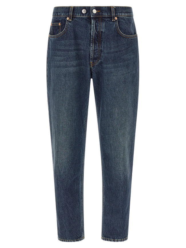 Department 5 Blaue Jeans aus Baumwolle, Tapered Fit
