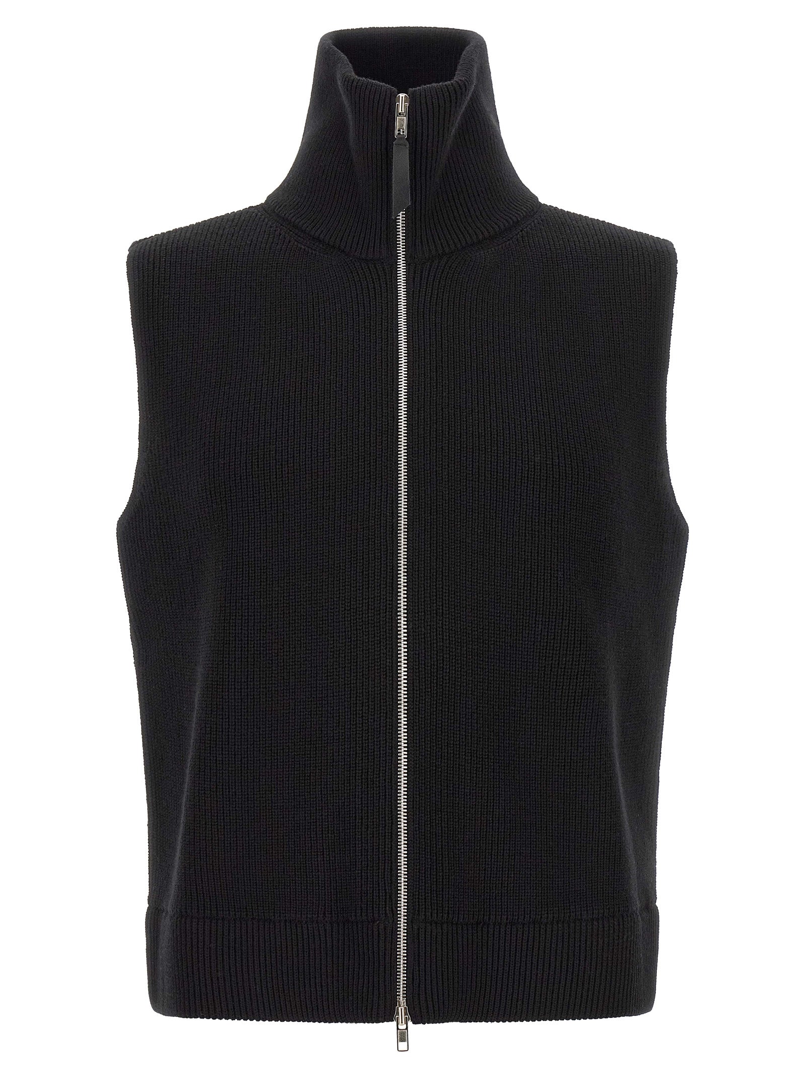 Maison Margiela Sleeveless Black Wool Sweater