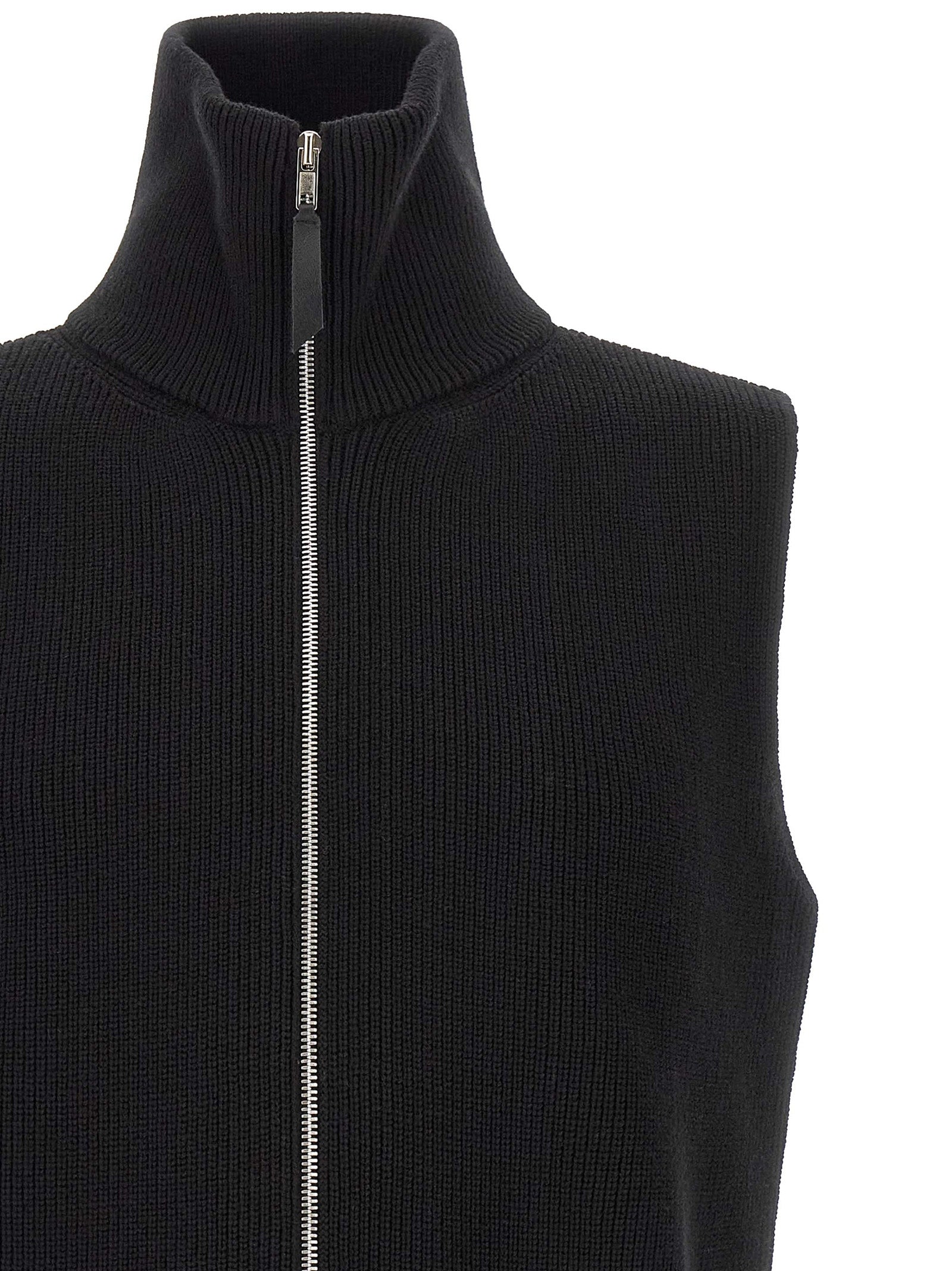 Maison Margiela Sleeveless Black Wool Sweater