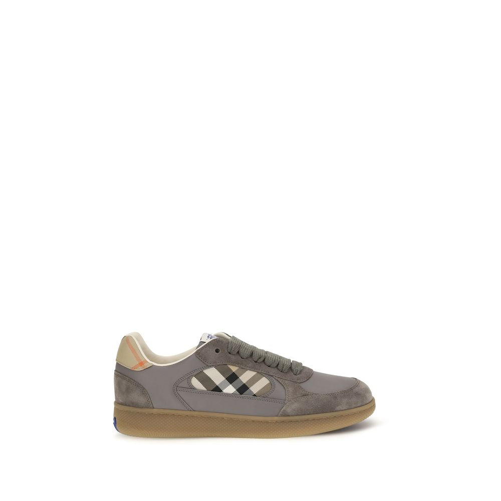 Burberry Grey Bos Taurus Calfskin Low-Top Sneakers
