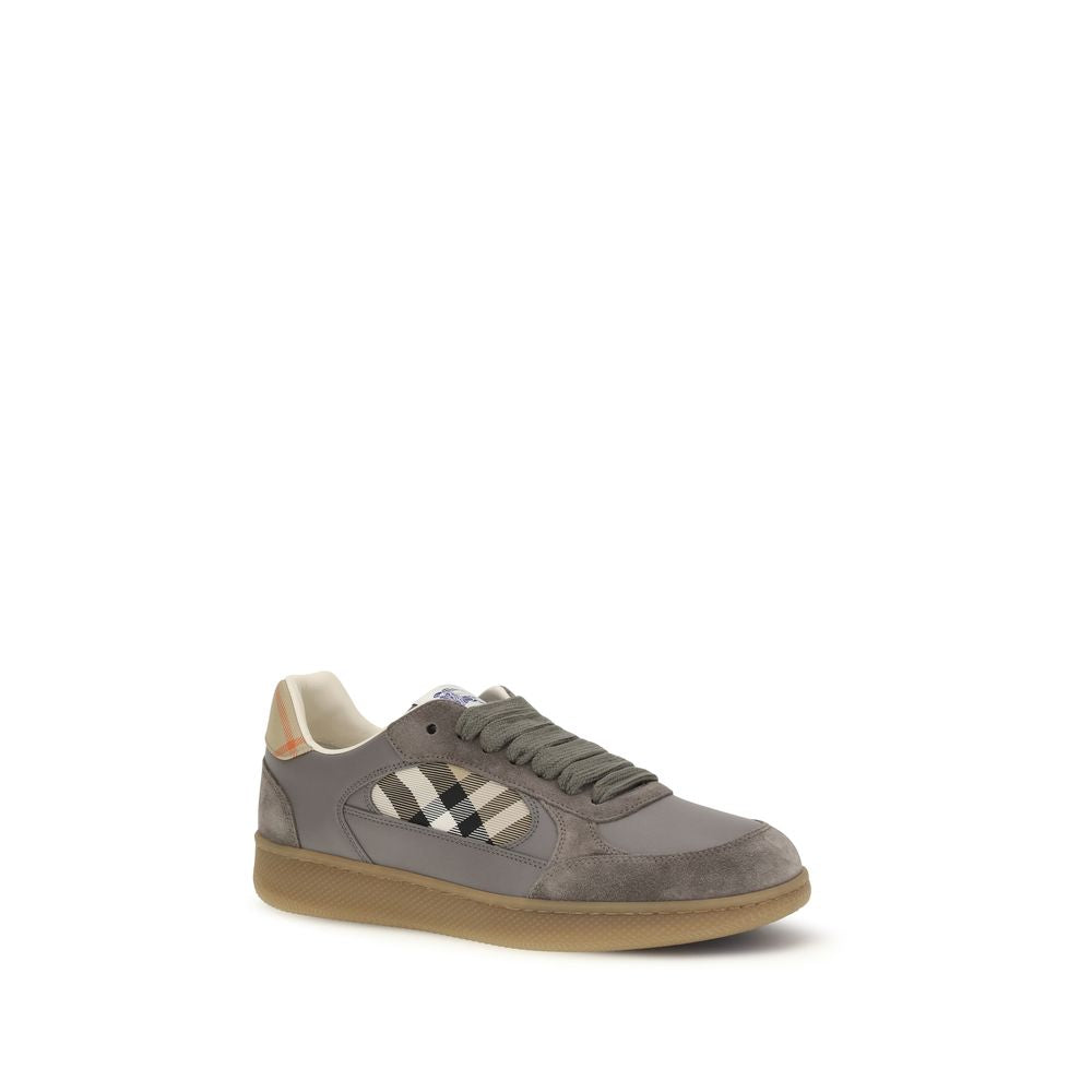 Burberry Grey Bos Taurus Calfskin Low-Top Sneakers