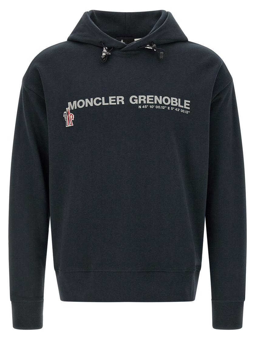 Moncler Grenoble blaues Baumwoll-Sweatshirt