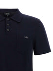 A.P.C. Blaues Poloshirt aus reiner Schurwolle
