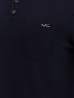 A.P.C. Blaues Poloshirt aus reiner Schurwolle