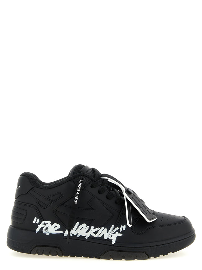 Off-White Bicolor Low-Top-Sneaker aus Kalbsleder