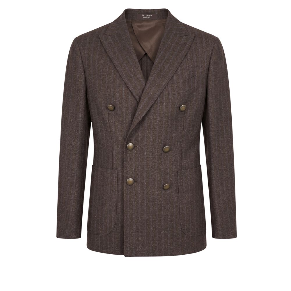 Peserico Braune Jacke aus Wolle für Männer