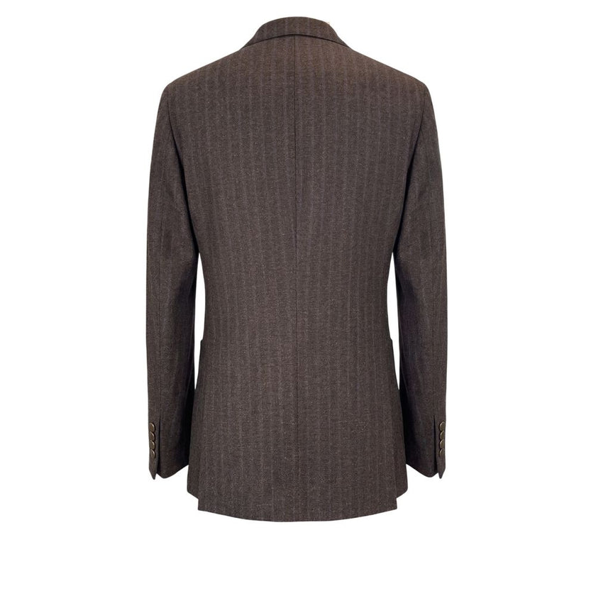 Peserico Braune Jacke aus Wolle für Männer